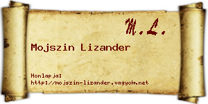 Mojszin Lizander névjegykártya